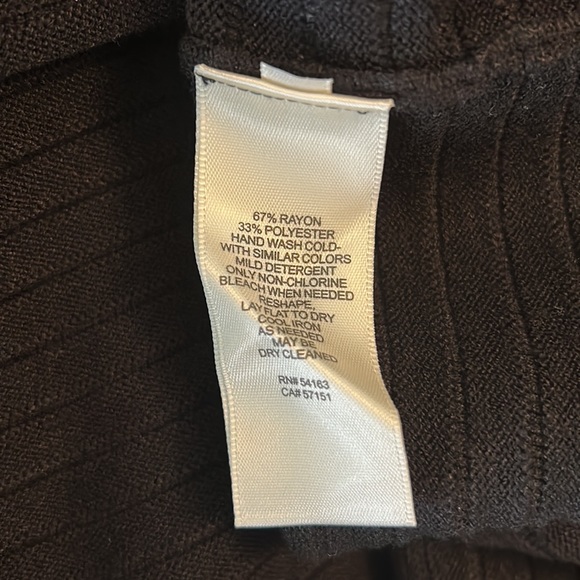 NWT Eliza J Black Mesh Striped Fit & Flare Sweater Knit Dress - M - Picture 13 of 15